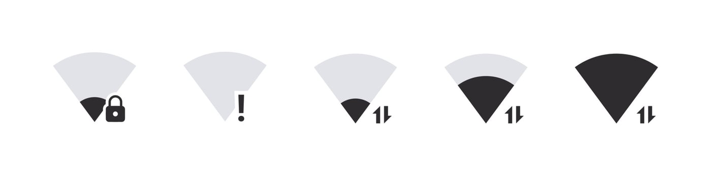 Icon wifi signal. Wireless internet symbol. Internet connection symbol. Vector illustration
