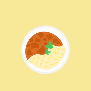 Tikka Masala Indian Food Design vector