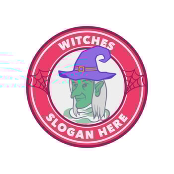 Witches logo template vector