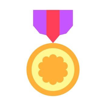 Achievement badge. Premium quality. Achievement or award grant. Winner's trophy icon. Symbol of victory. Goblet icon. Champion trophy cup. Sport cup on stand. Reward badge. First place. Quality mark. vector