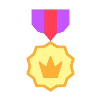 Achievement badge. Premium quality. Achievement or award grant. Winner's trophy icon. Symbol of victory. Goblet icon. Champion trophy cup. Sport cup on stand. Reward badge. First place. Quality mark. vector