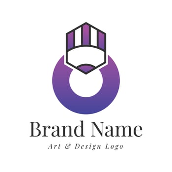 Logo template with art and design theme vector