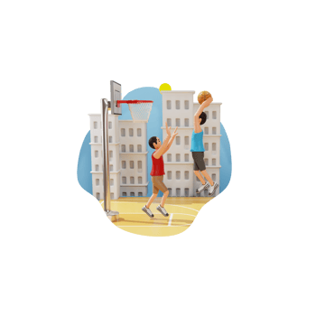 Playing basketball 3D character illustration png