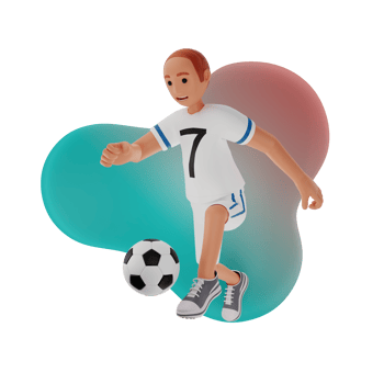 Football Player 3D Character Illustration png