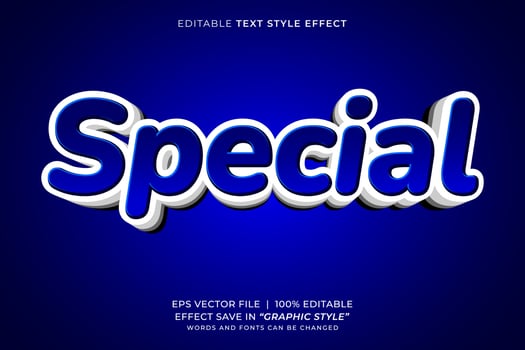 Special editable text effect vector