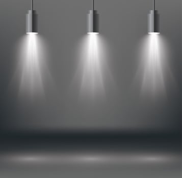 Scene Illumination Effects with Spotlight. vector
