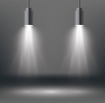 Scene Illumination Effects with Spotlight. vector