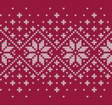Knitted seamless pattern background vector illustration