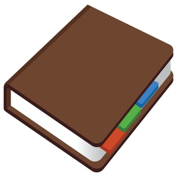 Address book - Isometric 3d illustration. vector
