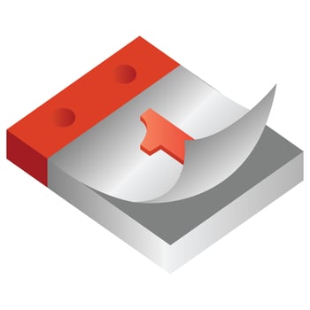 Calendar - Isometric 3d illustration. vector