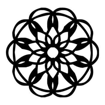 Mandala art design isolated on white background. Circular ornamental round design vector illustration.