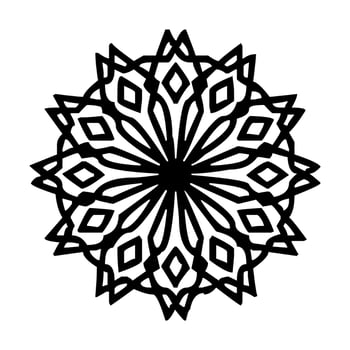 Mandala art design isolated on white background. Circular ornamental round design vector illustration.