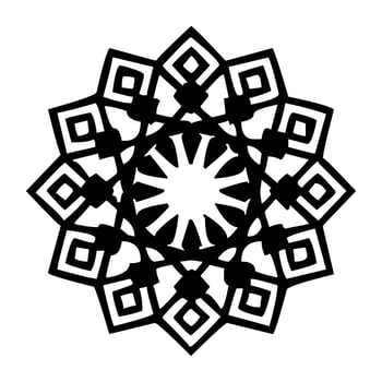 Mandala art design isolated on white background. Circular ornamental round design vector illustration.
