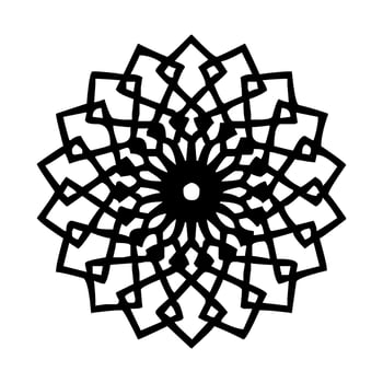 Mandala art design isolated on white background. Circular ornamental round design vector illustration.