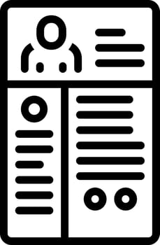 line icon for resumes vector