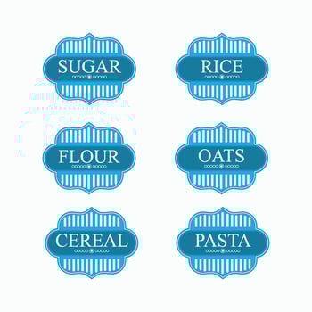Pantry Label Template Printable Minimalist Pantry Labels vector