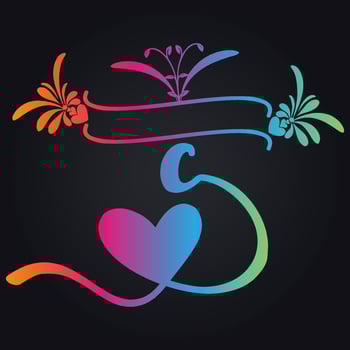 Mandala Gradient color black background vector