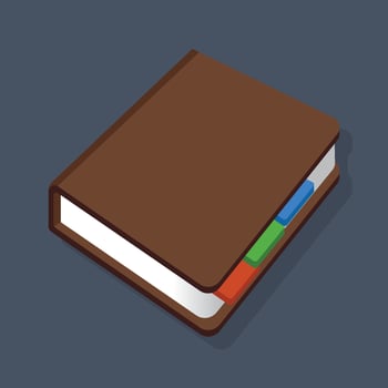 Address book - Isometric 3d illustration. vector
