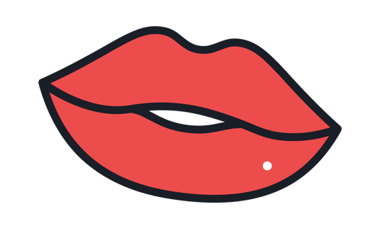 red lips isolated png