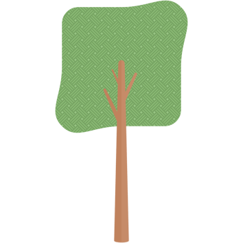 Flat Tree Style Aesthetic Collection Set png