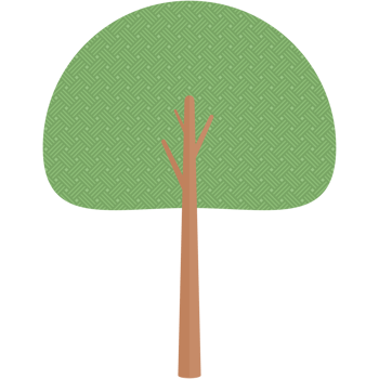 Flat Tree Style Aesthetic Collection Set png
