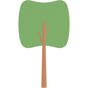 Flat Tree Style Aesthetic Collection Set png