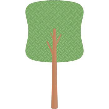 Flat Tree Style Aesthetic Collection Set png