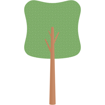 Flat Tree Style Aesthetic Collection Set png