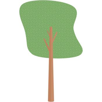 Flat Tree Style Aesthetic Collection Set png