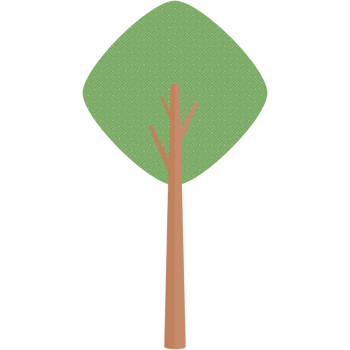 Flat Tree Style Aesthetic Collection Set png