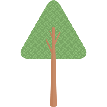 Flat Tree Style Aesthetic Collection Set png