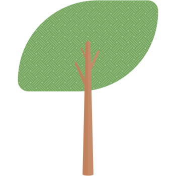 Flat Tree Style Aesthetic Collection Set png