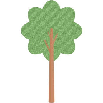 Flat Tree Style Aesthetic Collection Set png