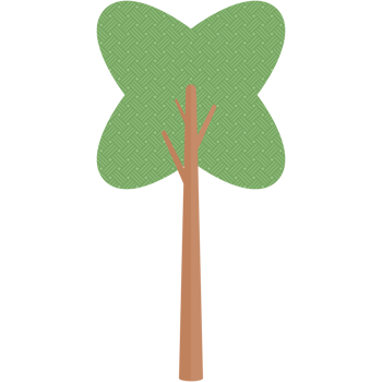 Flat Tree Style Aesthetic Collection Set png