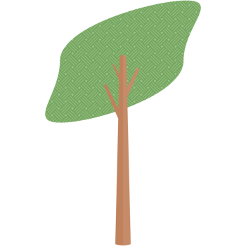 Flat Tree Style Aesthetic Collection Set png