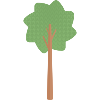 Flat Tree Style Aesthetic Collection Set png