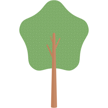 Flat Tree Style Aesthetic Collection Set png