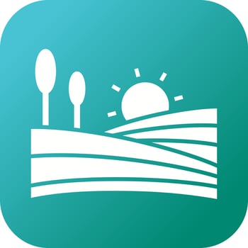 Beautiful Farms Glyph Vector Icon