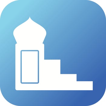 Beautiful Mimbar Glyph Vector Icon