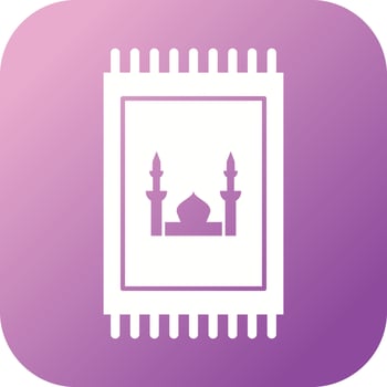 Beautiful Prayer Rug Glyph Vector Icon