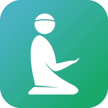 Beautiful Offering Prayer Glyph Vector Icon