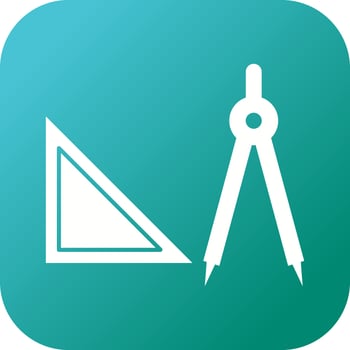 Beautiful Geometry Tools Glyph Vector Icon