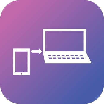 Beautiful Transfer Data Glyph Vector Icon