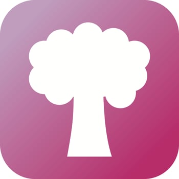 Beautiful Tree Glyph Vector Icon