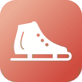 Beautiful Skating Shoe Glyph Vector Icon