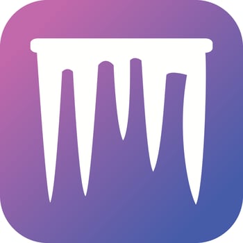 Beautiful Icicle Glyph Vector Icon
