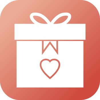 Beautiful Present Glyph Vector Icon