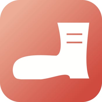 Beautiful Long Boot Glyph Vector Icon
