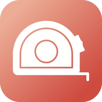 Beautiful Inches Tape Glyph Vector Icon