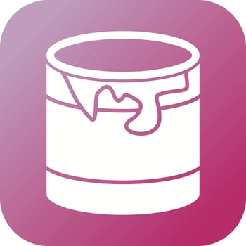 Beautiful Paint Drum Glyph Vector Icon